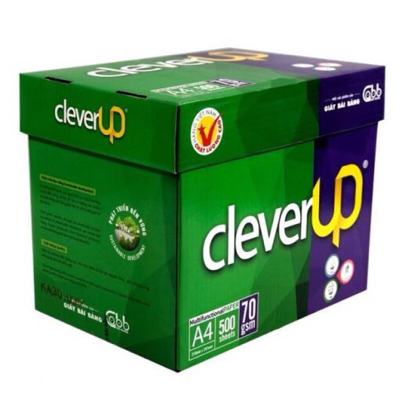 GIẤY A4 BÃI BÀNG CLEVERUP 70GSM (500 TỜ) - VPP QUỐCHUY
