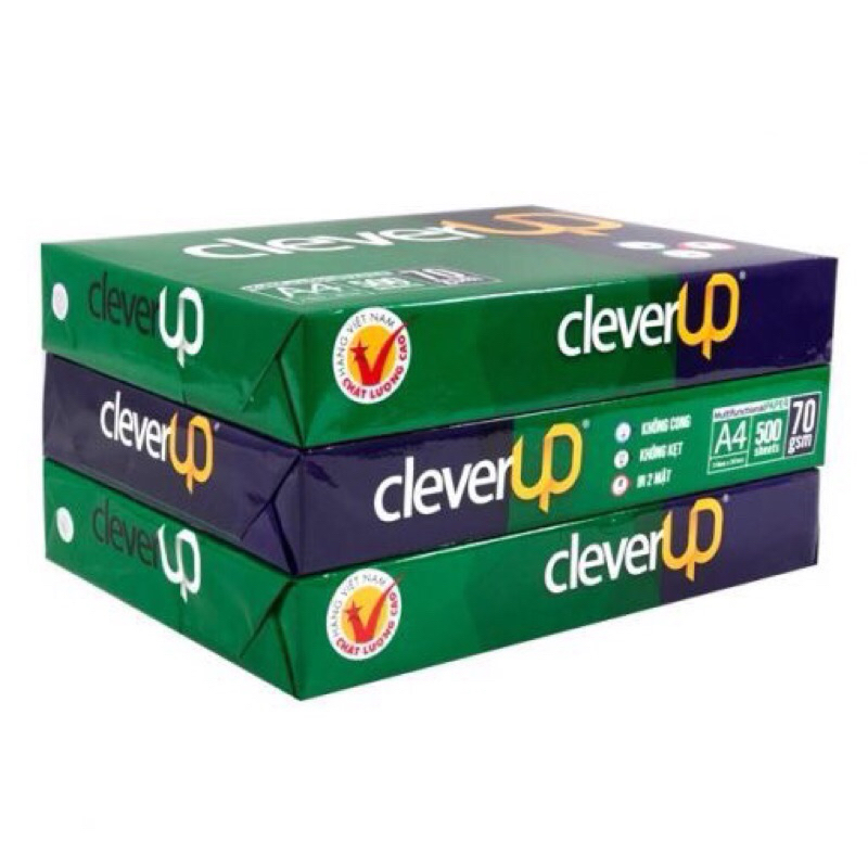 GIẤY A4 BÃI BÀNG CLEVERUP 70GSM (500 TỜ) - VPP QUỐCHUY