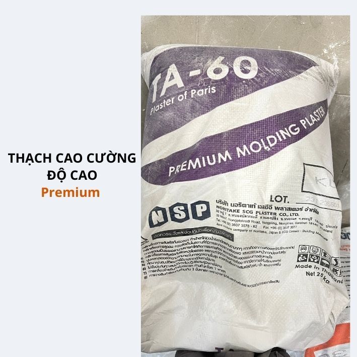 5Kg Tổng hợp thạch cao cường độ cao TA60 P3C Lao và xi măng trắng đông cứng nhanh