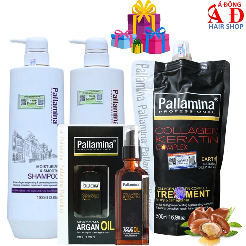 [Hương mới] Tinh dầu dưỡng tóc Pallamina Collagen Keratin phục hồi siêu mượt tóc 60ml