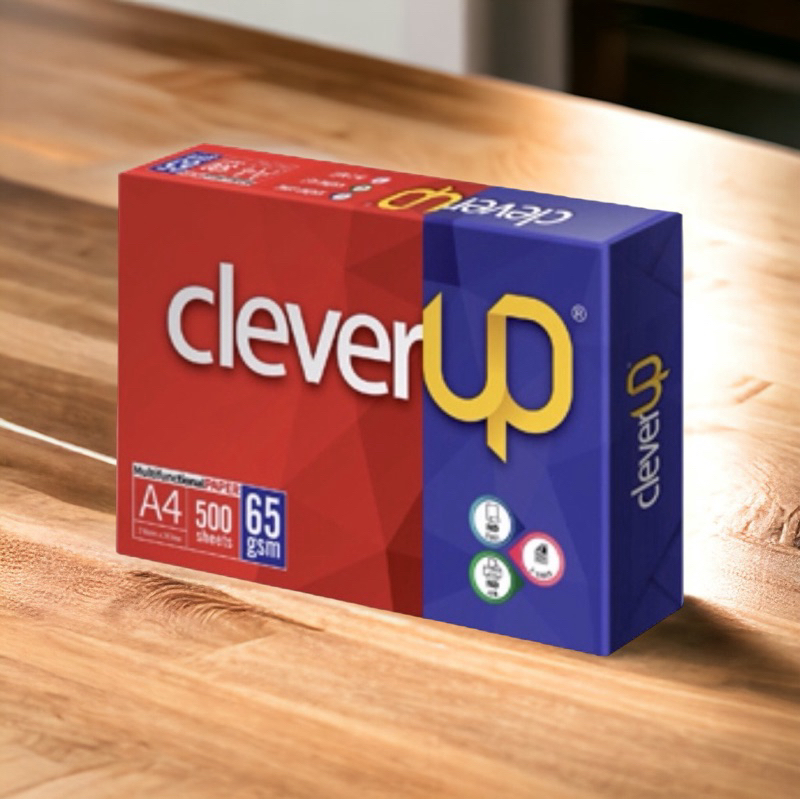 GIẤY A4 BÃI BẰNG CLEVER ĐL65 ĐỘ TRẮNG 90, 1 GRAM/500 TỜ- VPP QUỐC HUY.