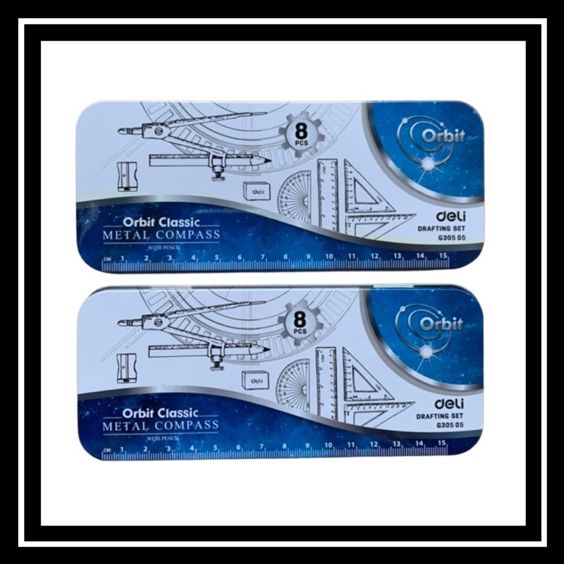 BỘ COMPAS EKE G30505 DELI HỘP SẮT, BỘ DỤNG CỤ HỌC SINH 7 MÓN - VPP QUỐC HUY