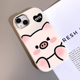 Ốp lưng iphone mềm chống sốc camera mạ kim heo hồng cute dành cho ip 6/7/8/plus/x/xr/xs/11/12/13/14/15/pro max - gb2001
