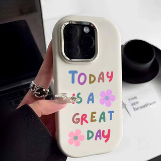 Ốp lưng iphone mềm chống sốc camera mạ kim Great day dành cho ip 6/7/8/plus/x/xr/xs/11/12/13/14/15/pro max - gb2040