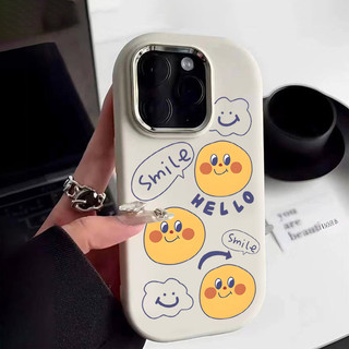 Ốp lưng iphone mềm chống sốc camera mạ kim Hello smile dành cho ip 6/7/8/plus/x/xr/xs/11/12/13/14/15/pro max - gb2032