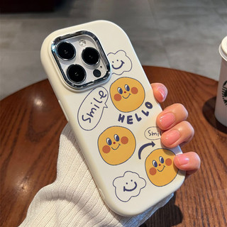 Ốp lưng iphone mềm chống sốc camera mạ kim Hello smile dành cho ip 6/7/8/plus/x/xr/xs/11/12/13/14/15/pro max - gb2032