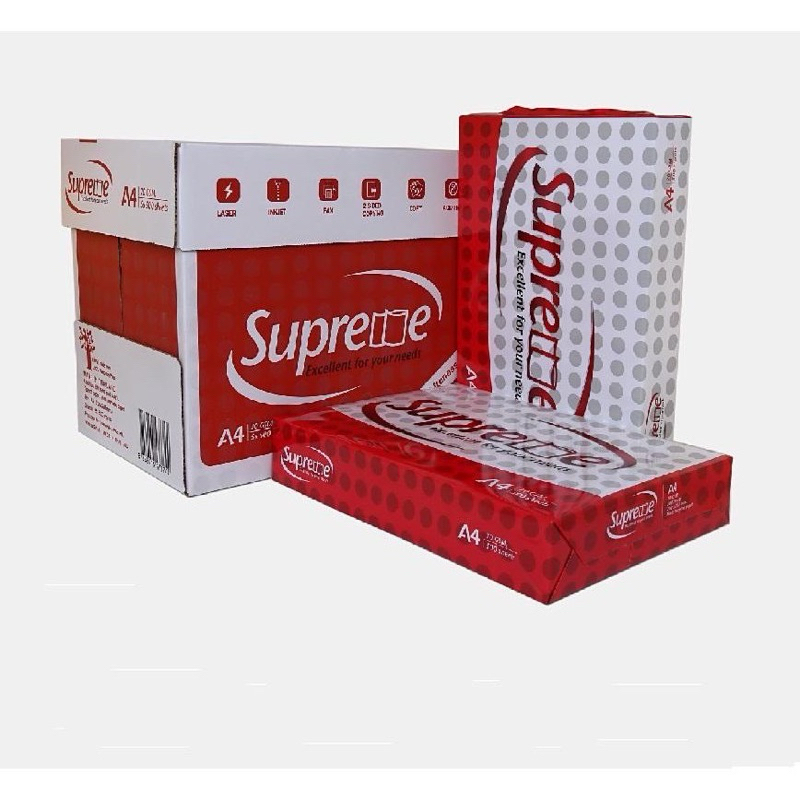 GIẤY A4 SUPPREME ĐL 70GSM -THÁI LAN (500 TỜ /1 RAM) - VPP QUỐC HUY