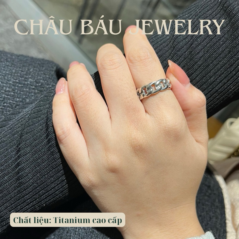[Ảnh & Clip thật] Nhẫn hở dây xích unisex chất liệu cao cấp