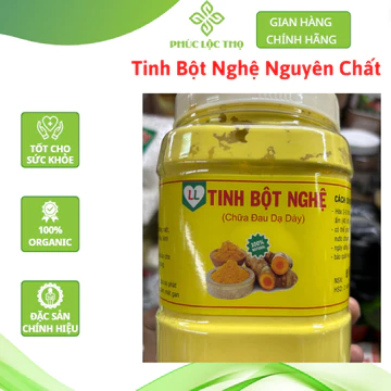 Hộp 500g Tinh Bột Nghệ Nguyên Chất, Tinh Nghệ Hỗ Trợ Tiêu Hóa, Làm Đẹp Da - Phúc Lộc Thọ since 1981