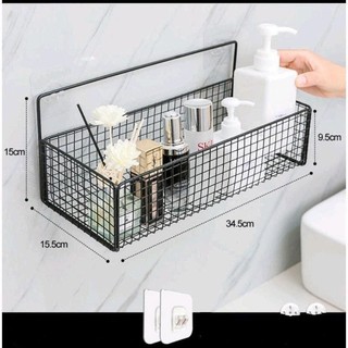 Kệ nhà tắm chia ngăn dán tường. Kê sắt  nhà bếp  đựng đồ đa năng