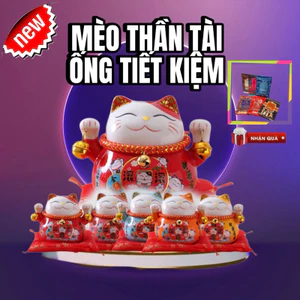 Mèo thần tài có ống tiết kiệm size 12cm
