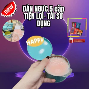 Dán ngực silicion mẫu xanh 5 cặp