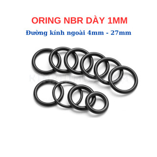 [Túi 30 Sợi] Gioăng Cao Su Oring NBR Dày 1mm - OD 4mm đến 30mm - Sim Cao Su Tròn Chịu Dầu, Chống Rò Rỉ Nước