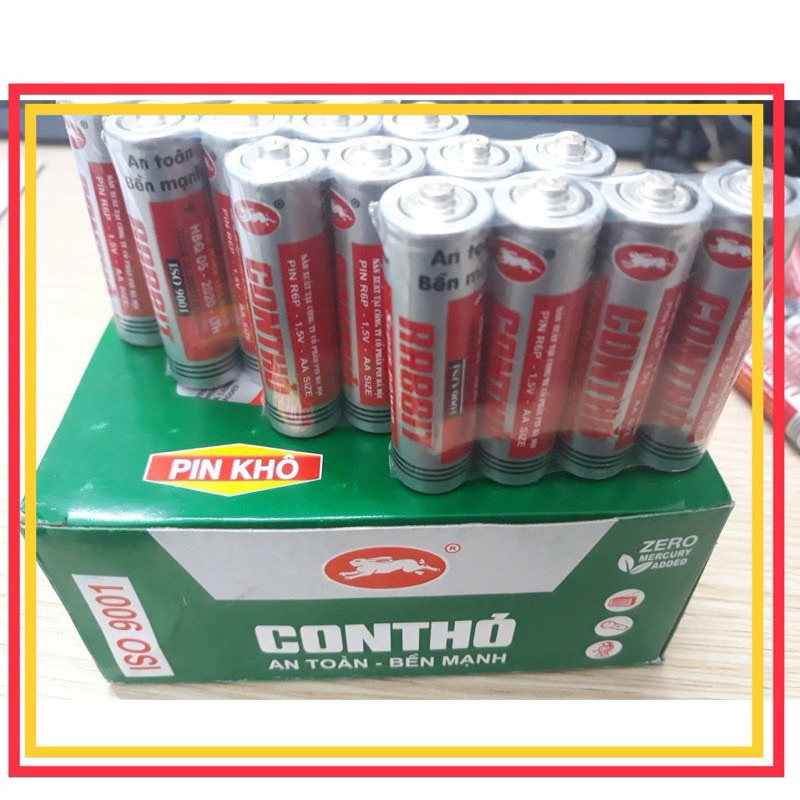 [Sỉ ] HỘP 40 VIÊN PIN TIỂU AA CON THỎ R6P 1,5V - VPP QUÔC HUY