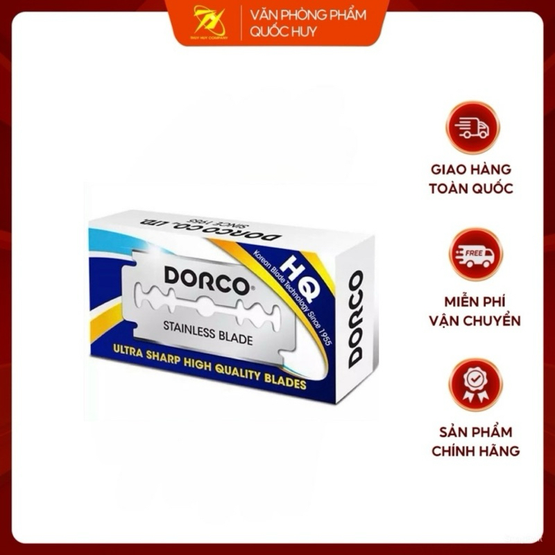[BUÔN] DAO CẠO DORCO, LƯỠI LAM DORCO, LỐC 100 CÁI - VPP QUỐC HUY.
