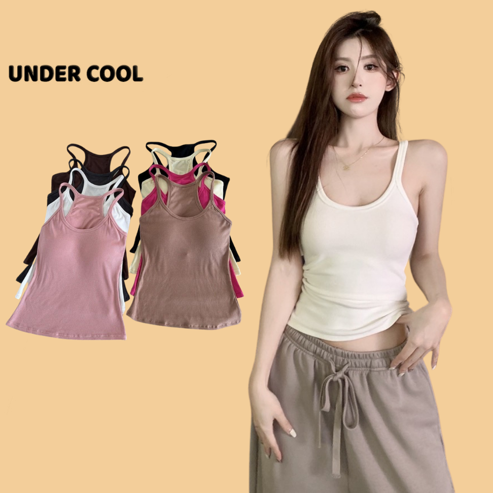 Áo 2 Dây Ba Lỗ Thun Tăm UNDERCOOL Tanktop Dây Nhỏ Thể Thao, erobic, pilates, yoga, pickleball, Trẻ Trung Nhiều Màu A2D05