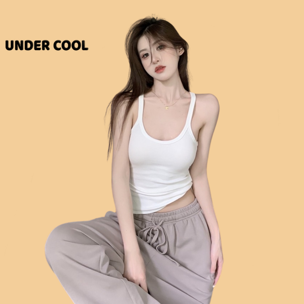 Áo 2 Dây Ba Lỗ Thun Tăm UNDERCOOL Tanktop Dây Nhỏ Thể Thao, erobic, pilates, yoga, pickleball, Trẻ Trung Nhiều Màu A2D05