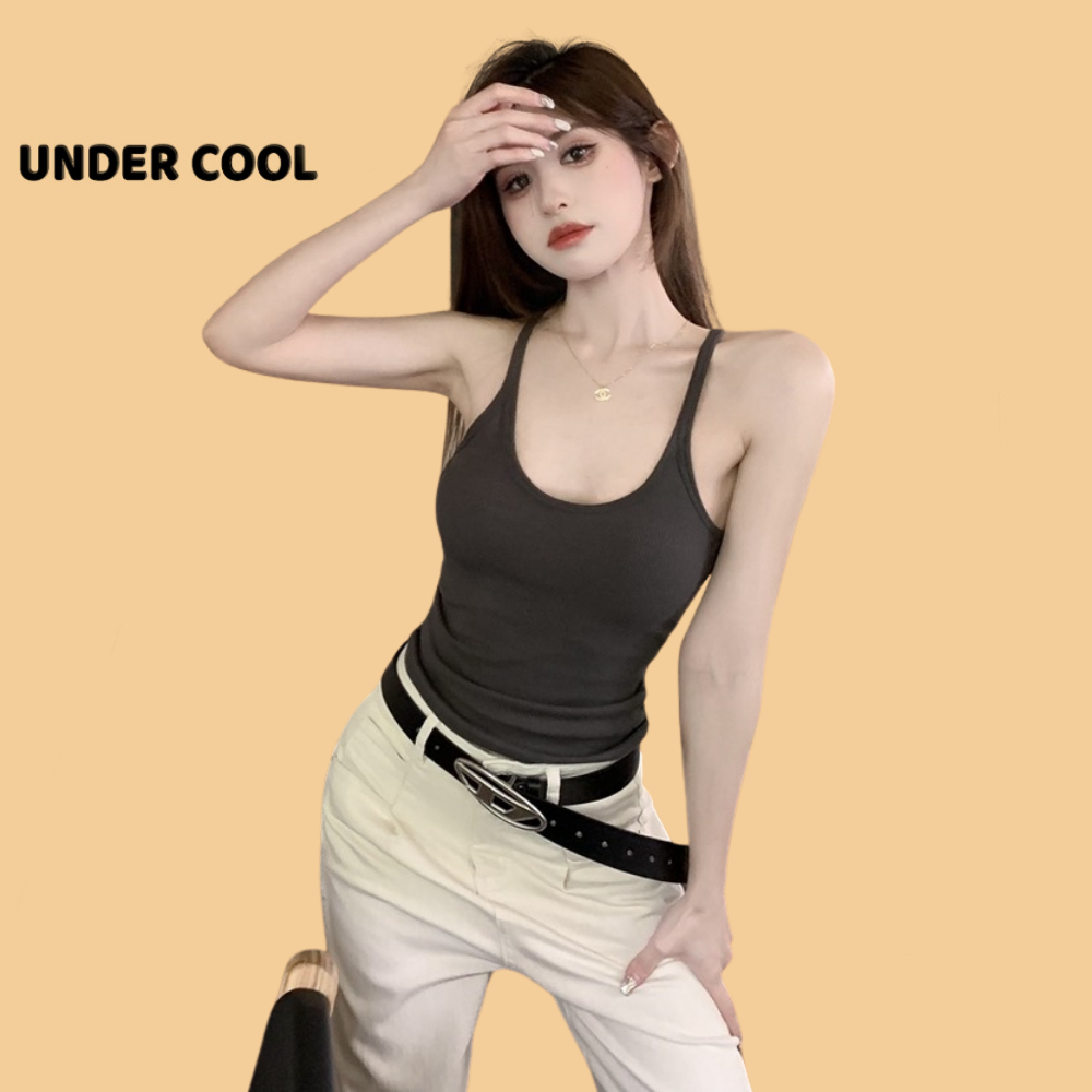 Áo 2 Dây Ba Lỗ Thun Tăm UNDERCOOL Tanktop Dây Nhỏ Thể Thao, erobic, pilates, yoga, pickleball, Trẻ Trung Nhiều Màu A2D05