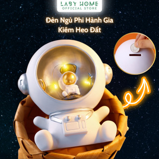 Đèn Ngủ Phi Hành Gia Decor Phòng Kiêm Heo Đất Để Bàn, Đèn Trang Trí Phi Hành Gia Siêu Đáng Yêu LABY HOME