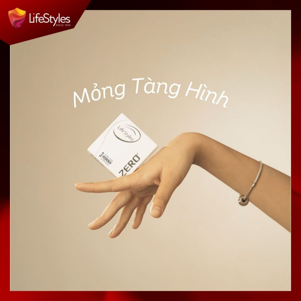 Ảnh Bao cao su  Lifestyles Zero Ultra Thin siêu mỏng, nhiều gel bôi trơn hộp 3 bcs/12 bcs 3