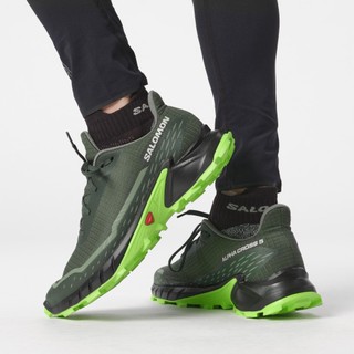 SALOMON - ALPHACROSS 5 - DARKEST SPRUCE / BLACK / GECKO GREEN - L47311700 - GIÀY THỂ THAO CHẠY ĐỊA HÌNH