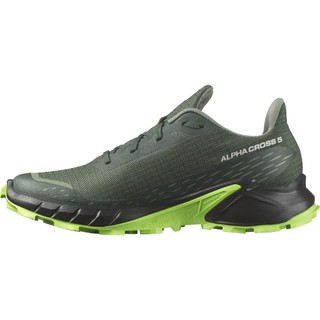 SALOMON - ALPHACROSS 5 - DARKEST SPRUCE / BLACK / GECKO GREEN - L47311700 - GIÀY THỂ THAO CHẠY ĐỊA HÌNH