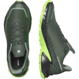 SALOMON - ALPHACROSS 5 - DARKEST SPRUCE / BLACK / GECKO GREEN - L47311700 - GIÀY THỂ THAO CHẠY ĐỊA HÌNH