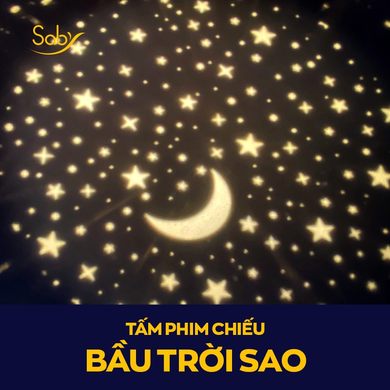 Ảnh Tấm phim chiếu Saby hình Bầu Trời Sao cho đèn ngủ chiếu sao Saby Dreamz và Saby Stories 1