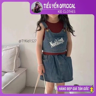 Quần áo trẻ em, Quần áo hè bé gái cao cấp, set jean 3 chi tiết 2 màu cho bé 9-22kg S1527 | Tiểu Yến KID