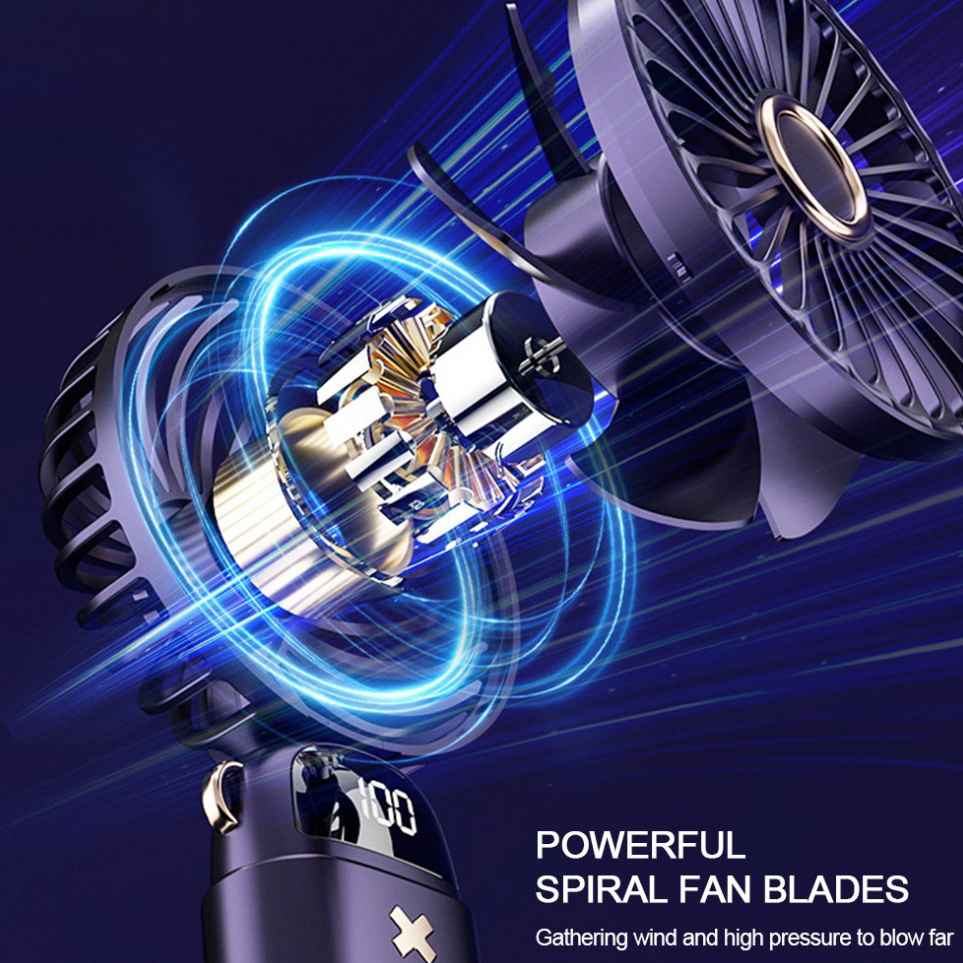 Quạt cầm tay mini gấp gọn 5 cấp độ Didooglt sạc pin tiện dụng, tích điện nhỏ gọn, dễ mang đi