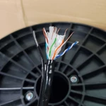 Cáp mạng ngoài trời Cat6 FTP Kadita 8 lõi đồng nguyên chất 305 Mét, có bọc bạc chống nhiễu, có cáp gia cường treo dây — ảnh 2