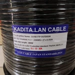Cáp mạng ngoài trời Cat6 FTP Kadita 8 lõi đồng nguyên chất 305 Mét, có bọc bạc chống nhiễu, có cáp gia cường treo dây — ảnh 3
