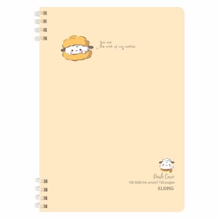 KLONG - Sổ Dash Caro (5x5)mm lò xo nhựa mềm 2 đầu A5 120 trang 100/76; MS: 512 ♥