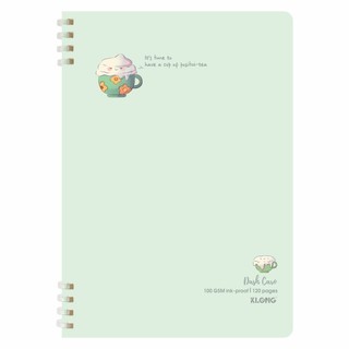 KLONG - Sổ Dash Caro (5x5)mm lò xo nhựa mềm 2 đầu A5 120 trang 100/76; MS: 512 ♥
