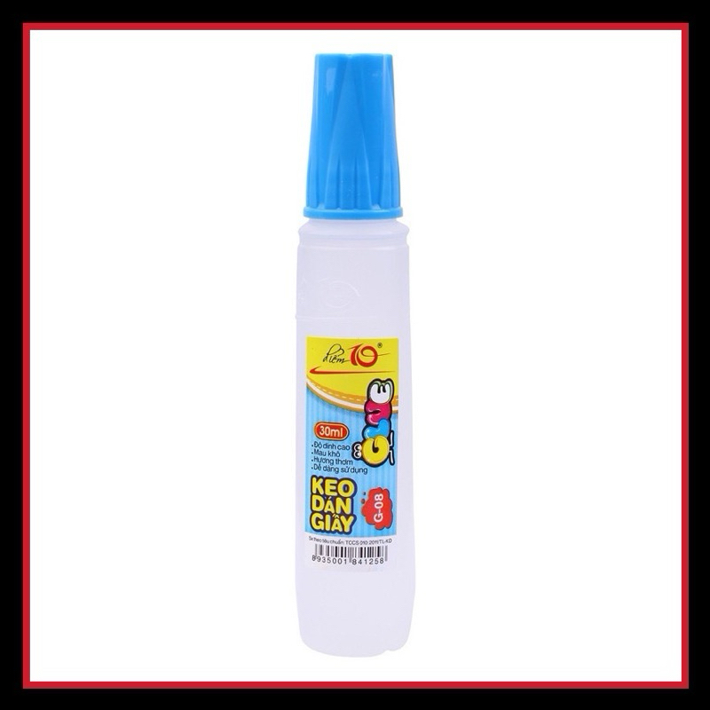 [SỈ] KEO DÁN GIẤY G08 THIÊN LONG, HỒ NƯỚC, G08 THIÊN LONG, LỐC 12 LỌ - VPP QUỐC HUY