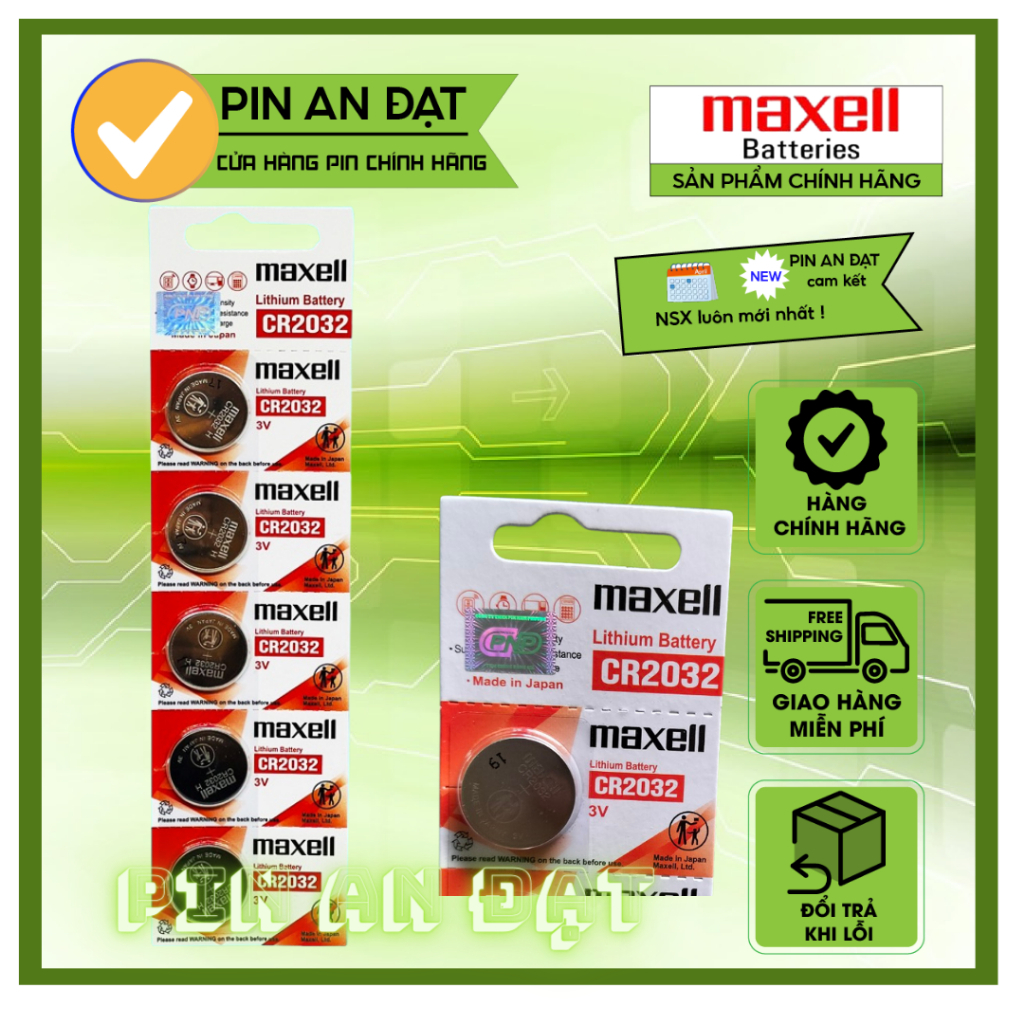 Pin Maxell CR2032H Lithium 3V made in JAPAN - Hàng chính hãng | Shopee ...