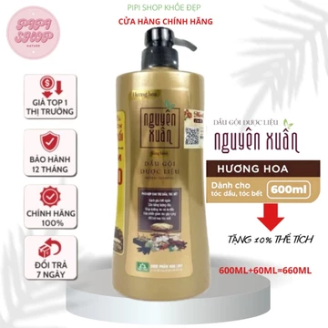 Dầu Gội Dược Liệu Nguyên Xuân Bồng Bềnh 600ml 450ml 350ml tặng 10% thể tích Cho Tóc Dầu Bết