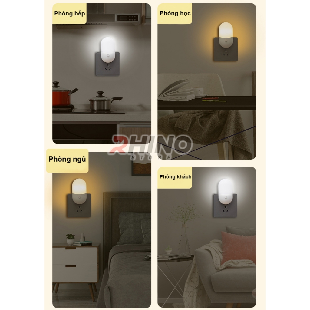 Ảnh Đèn ngủ 2 màu Rhino L802, nhẹ nhàng tiết kiệm điện 2