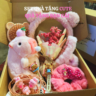 Set Quà Sinh Nhật Capybara LINDO, Quà Tặng Bạn Gái Dịp Đặc Biệt, 8/3, 14/2, 20/10
