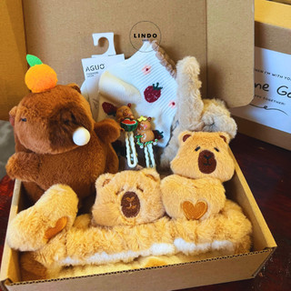 Set Quà Sinh Nhật Capybara LINDO, Quà Tặng Bạn Gái Các Dịp Đặc Biệt, 8/3, 20/10, 14/2, Capybara Cute