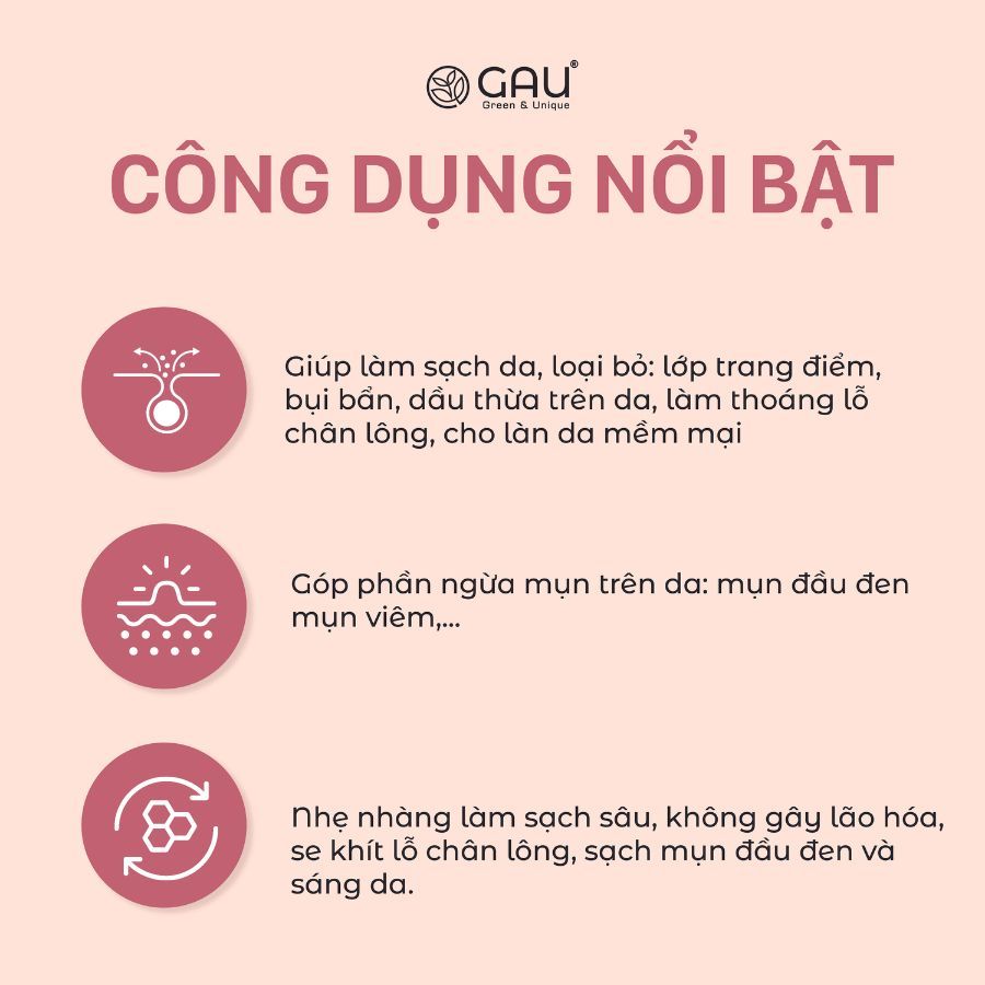 Dầu Tẩy Trang Tự nhiên Nhân Sâm Đinh Lăng GAU Sạch Sâu Bay Makeup Chống lão hoá Trắng Mịn da 150ml