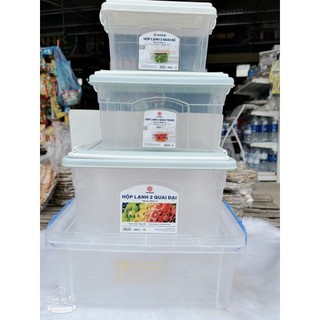 Hộp lạnh 2 quai Việt Nhật 4 size (6521), Hộp đựng thực phẩm, bảo quản thức ăn có quai xách tiện lợi