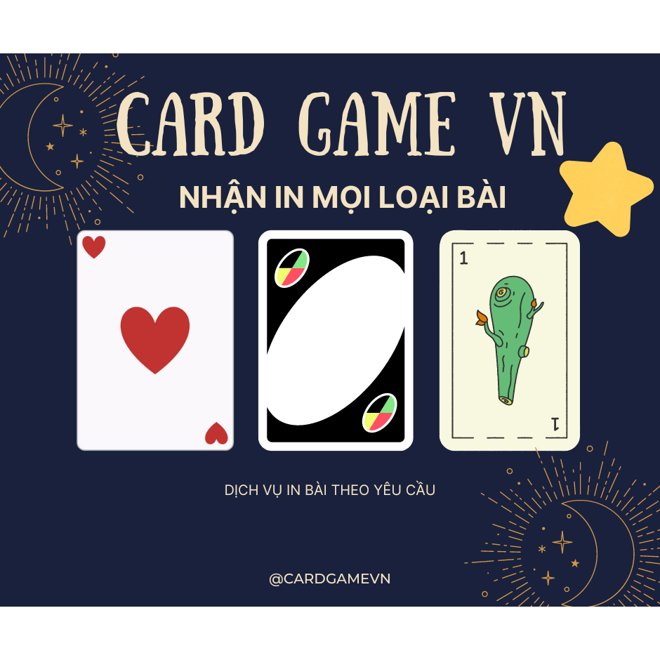 [DỊCH VỤ IN BÀI] Nhận In Mọi Loại Bài Theo Yêu Cầu/Sở Thích Cá Nhân – COMBO 9 LÁ