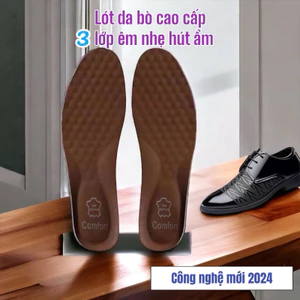 Lót giày da bò có đệm mút gót hàng chuẩn cao cấp hút ẩm khô thoáng độ bám cao