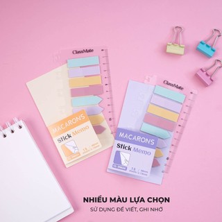 Giấy Nhớ Classmate Giấy Đánh Dấu Trang Sách Vở Macarons Có Thể Gài Vào Sổ Lò Xo Tiện Lợi, Ghi Chú, Take Note CL-SN024