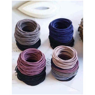 Set 100 dây chun buộc tóc cho các bạn nữa nhiều màu sắc độ co giãn cao