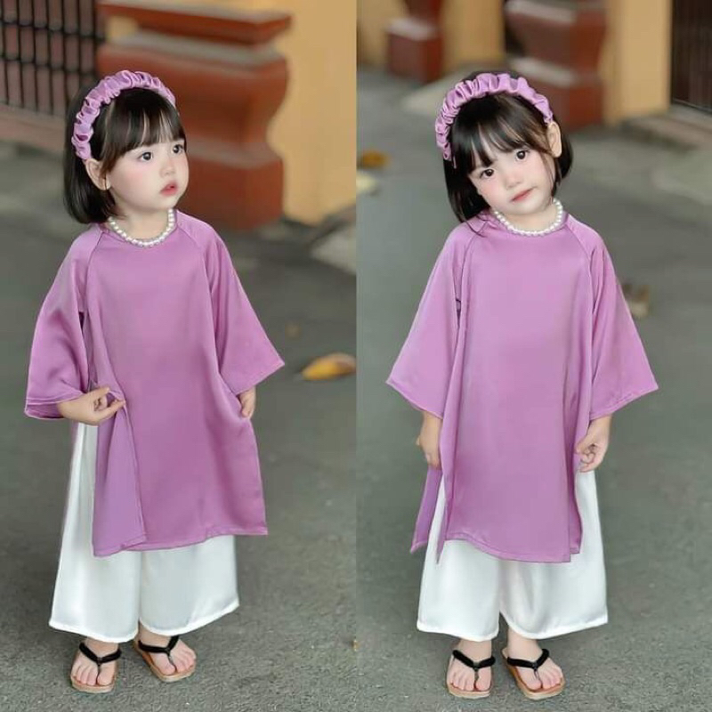 Áo dài cho bé nhiều phong cách