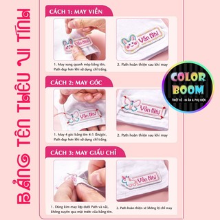 Bảng tên Thêu Theo Yêu Cầu  - dùng để ủi -may vào áo, quần, cặp, balo - ColorBoomShop