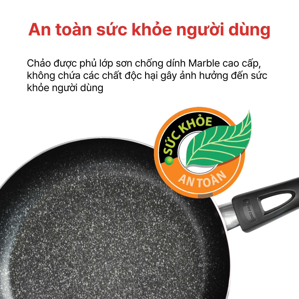 Ảnh Chảo chống dính đáy từ Marble 18, 20, 22, 24, 26, 28, 30cm, HAPPYCOOK 4