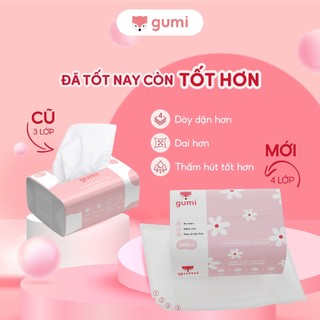 thùng 30 gói giấy ăn cao cấp Gumi 3 lớp / 4 lớp mềm mịn, tiện lợi cho gia đình